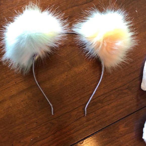 6 headbands for dress up/ Unicorn, Bunny, Cat, Crown, Puff Balls,tail, giraffe - Picture 15 of 16